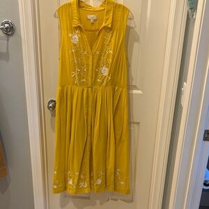 Moulinette Soeurs Vibrant Yellow Dress with matching slip